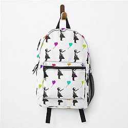 The Walled off Banksy Girls With Balloon Mix Colors D2 Backpack