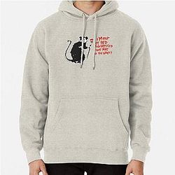 Banksy Out of Bed Rat Pullover Hoodie