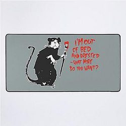 Banksy Out of Bed Rat Desk Mat