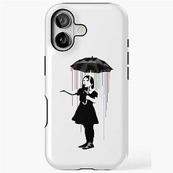 Banksy Girl With Umbrella iPhone Case
