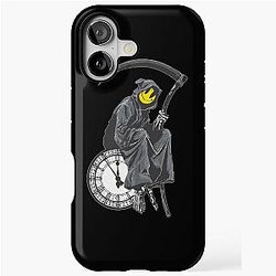 Banksy Grim Reaper Clock iPhone Case