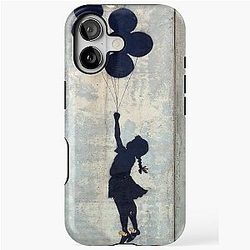Floating Balloons by Banksy iPhone Case