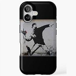Banksy Rage Flower Thrower  Jerusalem iPhone Case