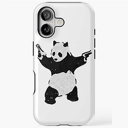 BANKSY Armed Panda with Guns iPhone Case