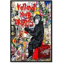 Banksy Canvas Wall Art Street Graffiti Wall Art Prints Gorilla Poster Artwork Graffiti Pictures Painting for Home Living Room Decor 16x24 Inch Unframed