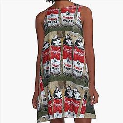 Campbell's Tomato Spray - Banksy A-line Dress