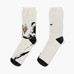 Banksy - Flower Thrower Socks