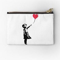 Banksy Girl with Balloon Zipper Pouch