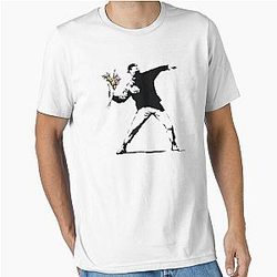 Banksy Flower Thrower T-Shirt
