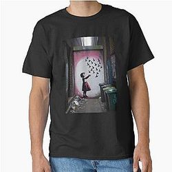 Banksy Girl Flying Birds Peace Classic T-Shirt