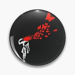 Banksy Suicide Butterfly Pin