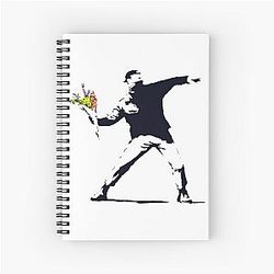 Banksy Flower Throw Notebook