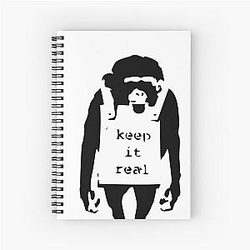 Banksy Keep It Real Spiral Notebook