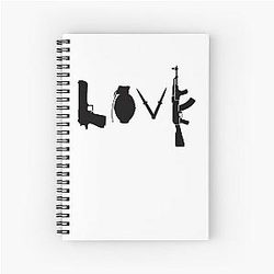 Banksy Love Spiral Notebook