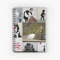 Banksy Merchandise, Banksy Art Spiral Notebook