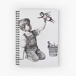 Banksy Game Changer Superhero Spiral Notebook