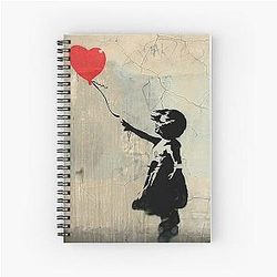 Banksy Red Heart Balloon Notebook