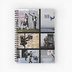 Banksy Merchandise, Banksy Art Montage Spiral Notebook