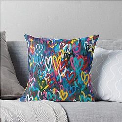 Graffiti Banksy Throw Pillow