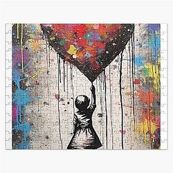 Girl and the Heart by Banksy Jigsaw Puzzle