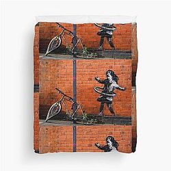 Banksy Hula Girl Duvet Cover