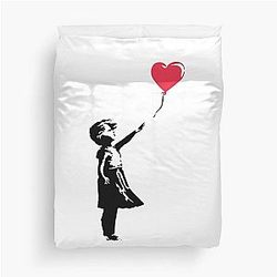 Banksy Girl with Balloon Duvet Cover