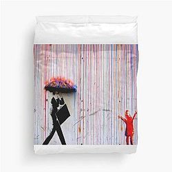 Banksy Rainbow Duvet Cover