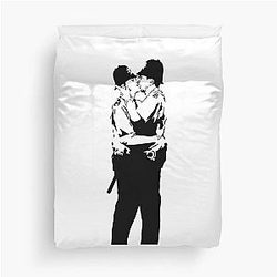 Banksy Policemen Kissing Duvet
