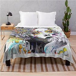 Banksy Urban Princess Graffiti Throw Blanket