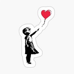 Banksy Girl with Balloon Sticker