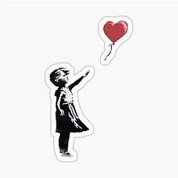 Banksy Graffiti - Girl with Balloon, Street art