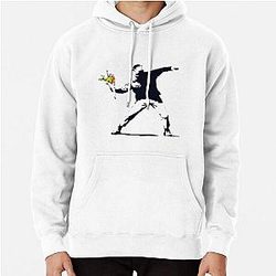 Banksy Flower Throw Hoodie