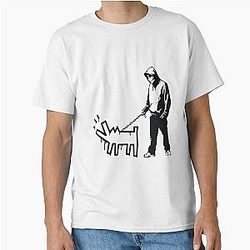 Banksy Thug with Dog Classic T-Shirt