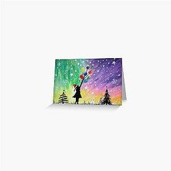 Banksy Balloon Girl Christmas Greeting Card