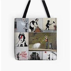 Banksy Merchandise, Banksy Art Montage Tote Bag