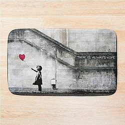 Balloon Girl There Is Always Hope Banky Original Mural Bath Mat