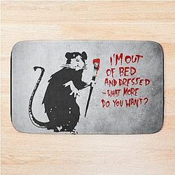 Banksy Out of Bed Rat Bath Mat