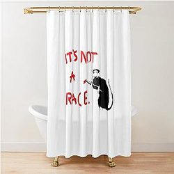 Banksy It's Not a Rat Race Shower Curtain