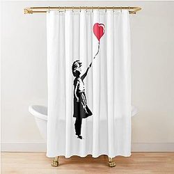 Banksy Girl with Balloon Shower Curtain