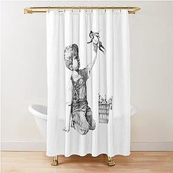 NHS Superhero Banksy Curtain