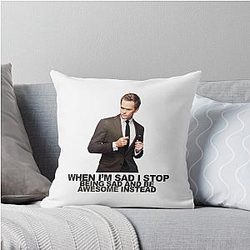 The Awesomeness of Barney Stinson Throw Pillow