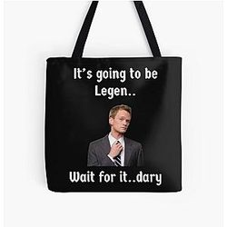 Barney Stinson Legendary All Over Print Tote Bag