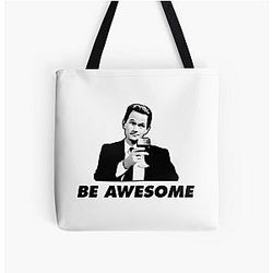 Be Awesome Barney Stinson How I Met Your Mother All Over Print Tote Bag