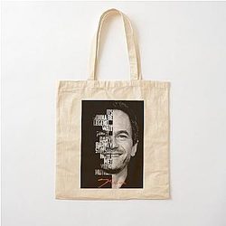 Black and Barney Stinson How I Met Your Mother Quote Cotton Tote Bag