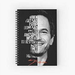 Black and white Barney How I Met Your Mother Quote Spiral Notebook