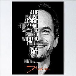 Black and Barney Stinson How I Met Your Mother Poster