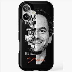 Black and White Barney Stinson How I Met Your Mother Quote iPhone Tough Case