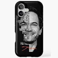 Black and white Barney Stinson How I Met Your Mother Quote iPhone Case