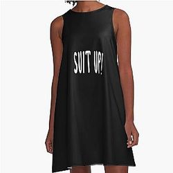 How I Met Your Mother Barney Stinson Quote Black A-Line Dress