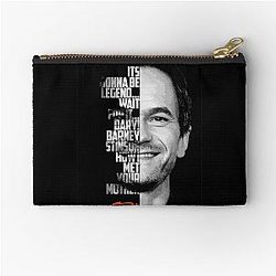 Black and Barney Stinson How I Met Mother Quote Zipper Pouch